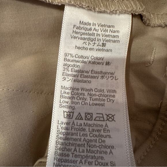 J. Crew Factory Chino Khaki Tan Pencil Skirt Sz 10 NEW - Picture 5 of 10